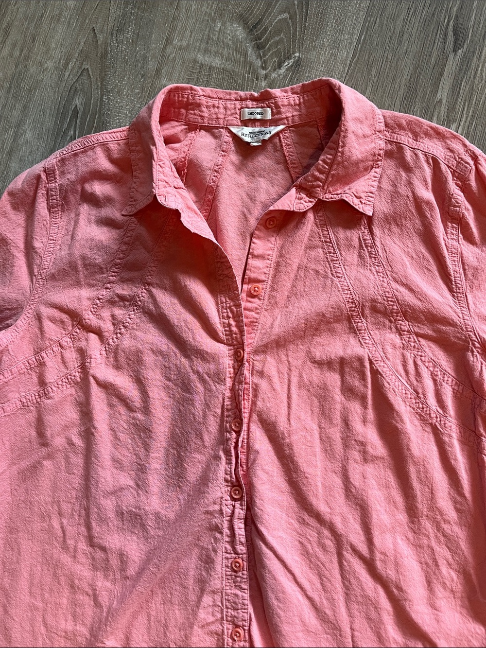 Northern Reflections Pink Casual Button-Down collared Shirt. 100% cotton XL